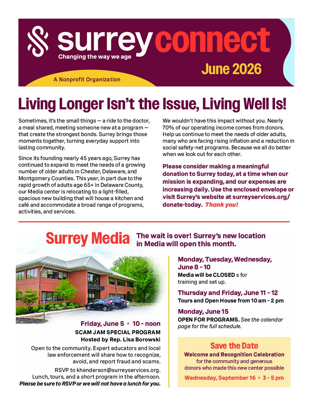 June 2026 Surrey News;etter November 2025 Surrey Connect Cover