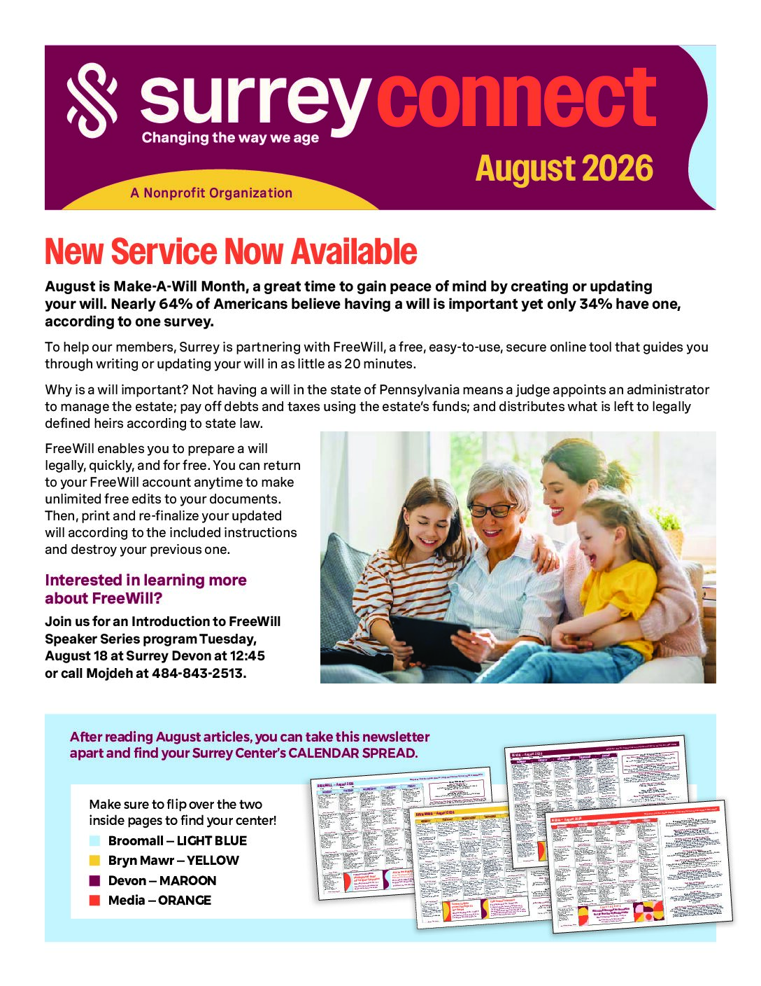 Surrey August 2026 Newsletter November 2025 Surrey Connect Cover